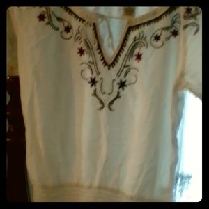 Embroidered short sleeve shirt never been worn